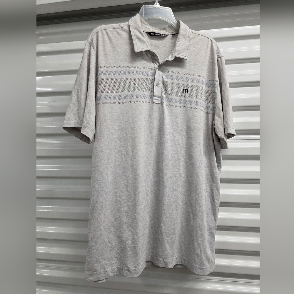 Travis Mathew Light Gray Polo Shirt